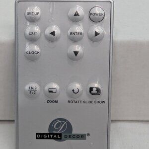 Digital Decor DPF710 Remote Control for Digital Picture Frame New No Battery
